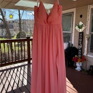 Prom dress.brand new with pockets.was already tailored for a person 5’5. Size 20